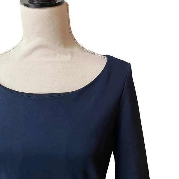 S. Oliver Colorblock Shift Dress Navy Turquoise EU 36 XS Work Cocktail Pockets - Picture 2 of 13